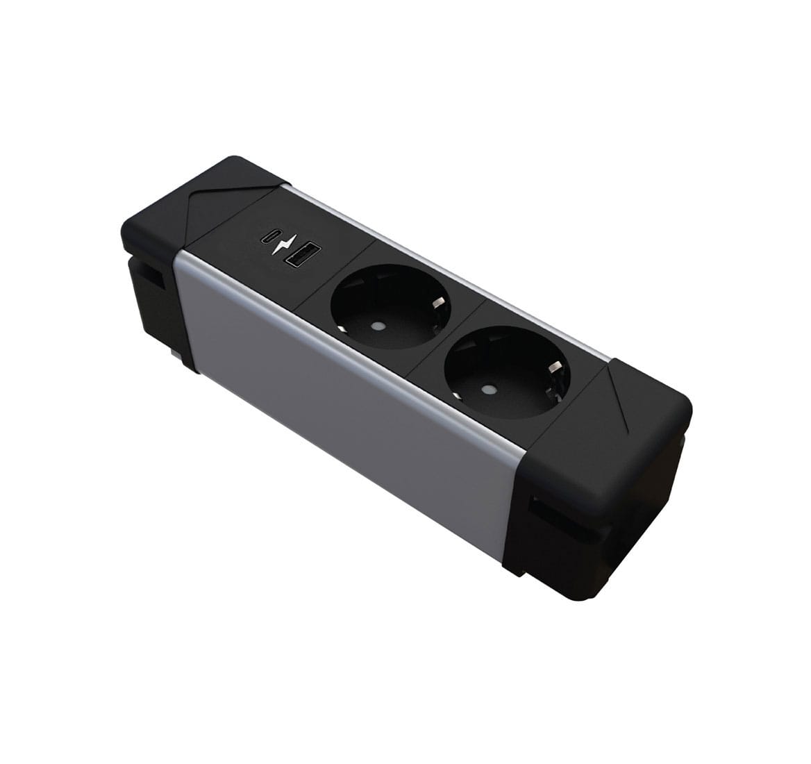 UNDER DESK 2P+2USB A+C ЧЕРНЫЙ