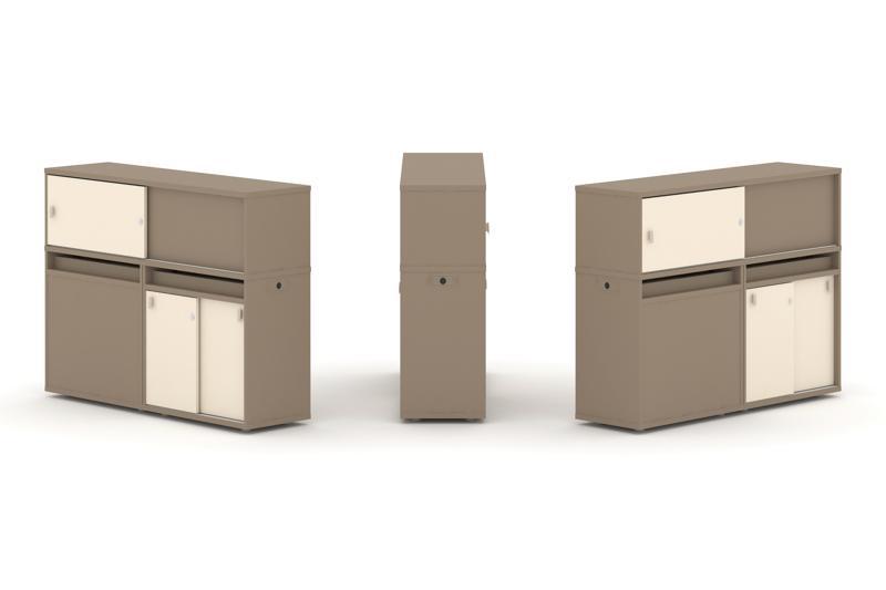 Estetica Набор №22. Тумба двойная+низкая надставка ES.NB.2N-22 1500*410*1135