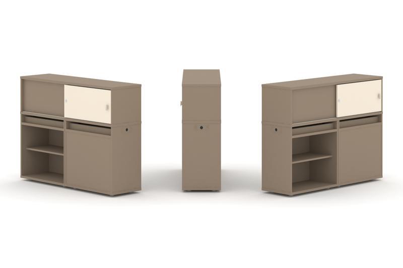 Estetica Набор №13. Тумба двойная+низкая надставка ES.NB.2N-13 1500*410*1135