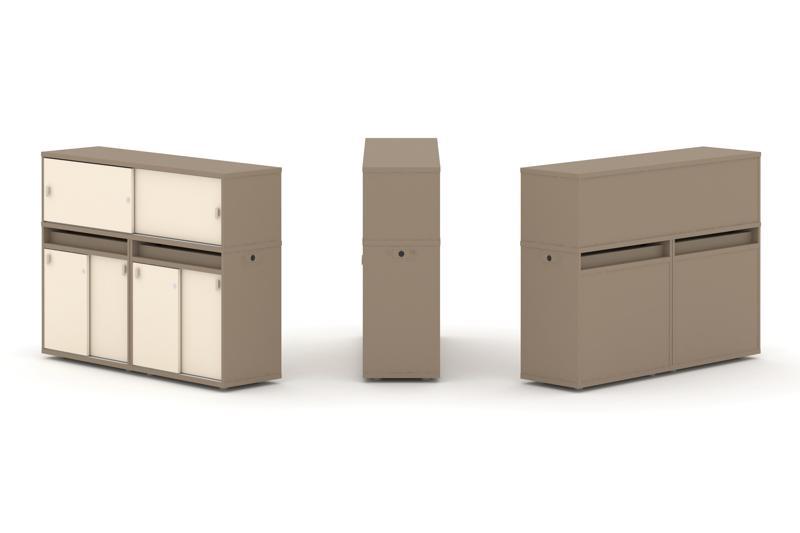 Estetica Набор №6. Тумба двойная+низкая надставка ES.NB.2N-6 1500*410*1135