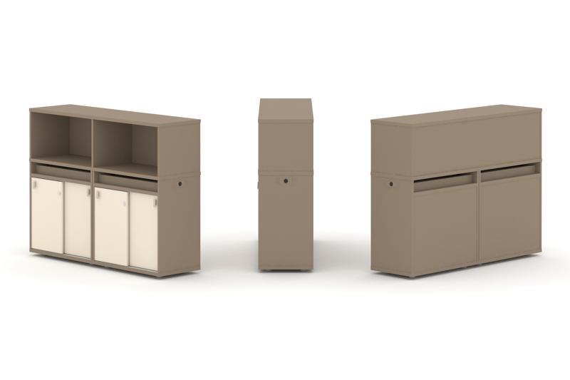 Estetica Набор №5. Тумба двойная+низкая надставка ES.NB.2N-5 1500*410*1135