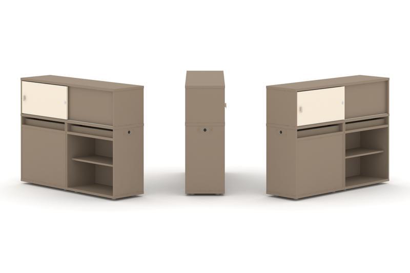 Estetica Набор №14. Тумба двойная+низкая надставка ES.NB.2N-14 1500*410*1135