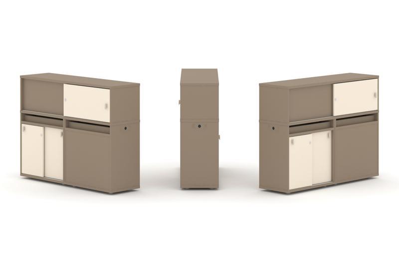Estetica Набор №21. Тумба двойная+низкая надставка ES.NB.2N-21 1500*410*1135