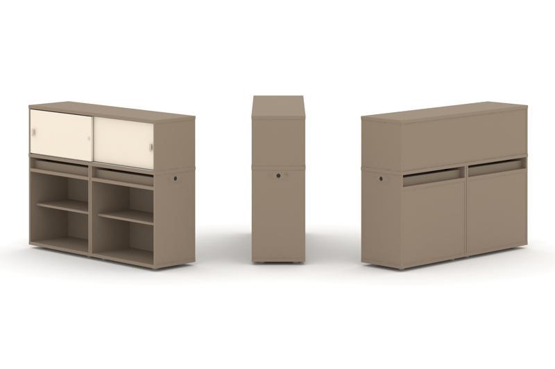 Estetica Набор №2. Тумба двойная+низкая надставка ES.NB.2N-2 1500*410*1135